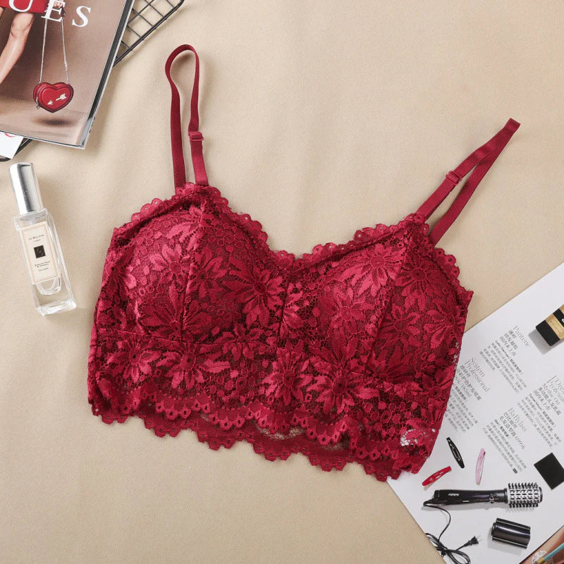 Elegant Flower Bralette With Removeable Pads